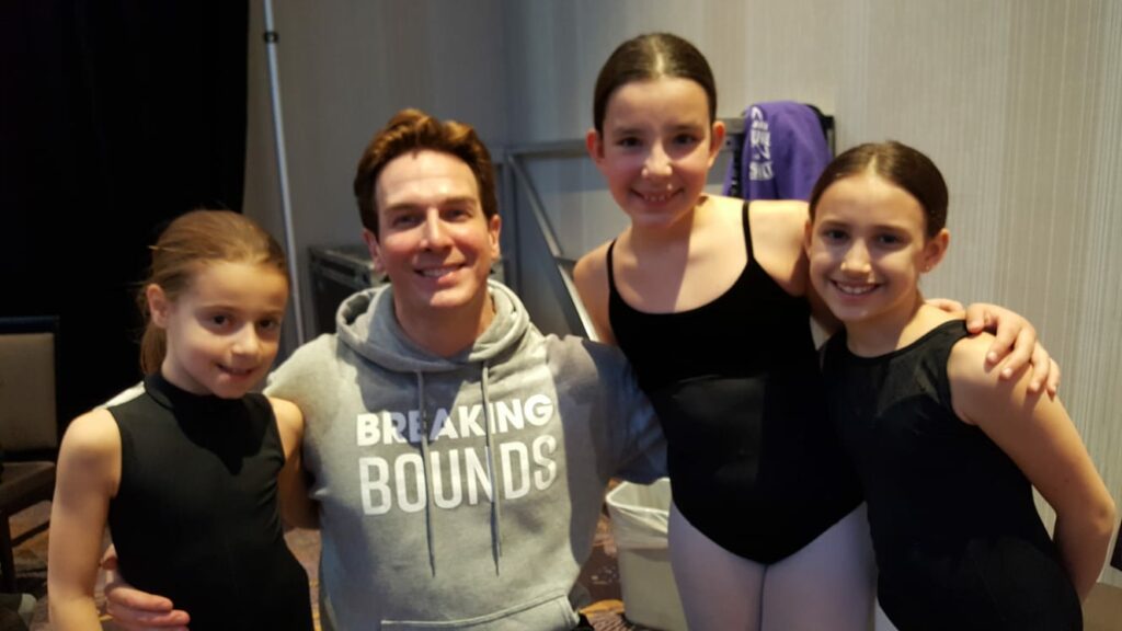 Juniors with NBOC Principal Dancer Evan Mckie