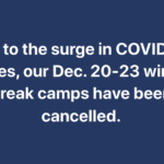 Dec Winter Break Camp Cancelled